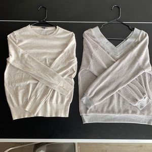 Ann Taylor Grey Sweater and Adreamly Dark Grey Sweater
